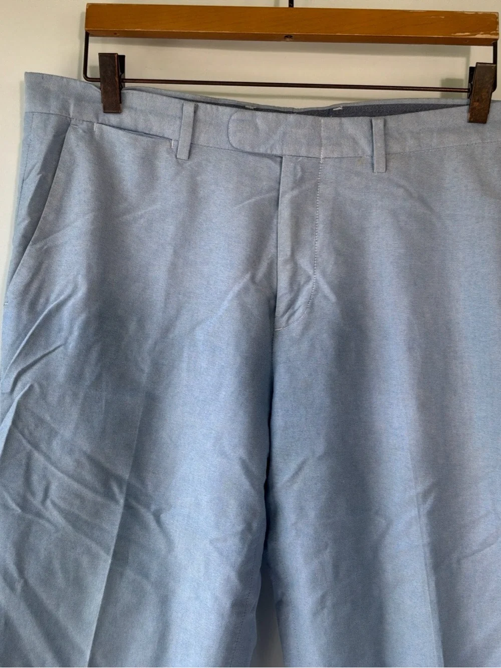 J Crew Bowery Dress Pants Mens Slim Blue Cotton Size 34 X 34